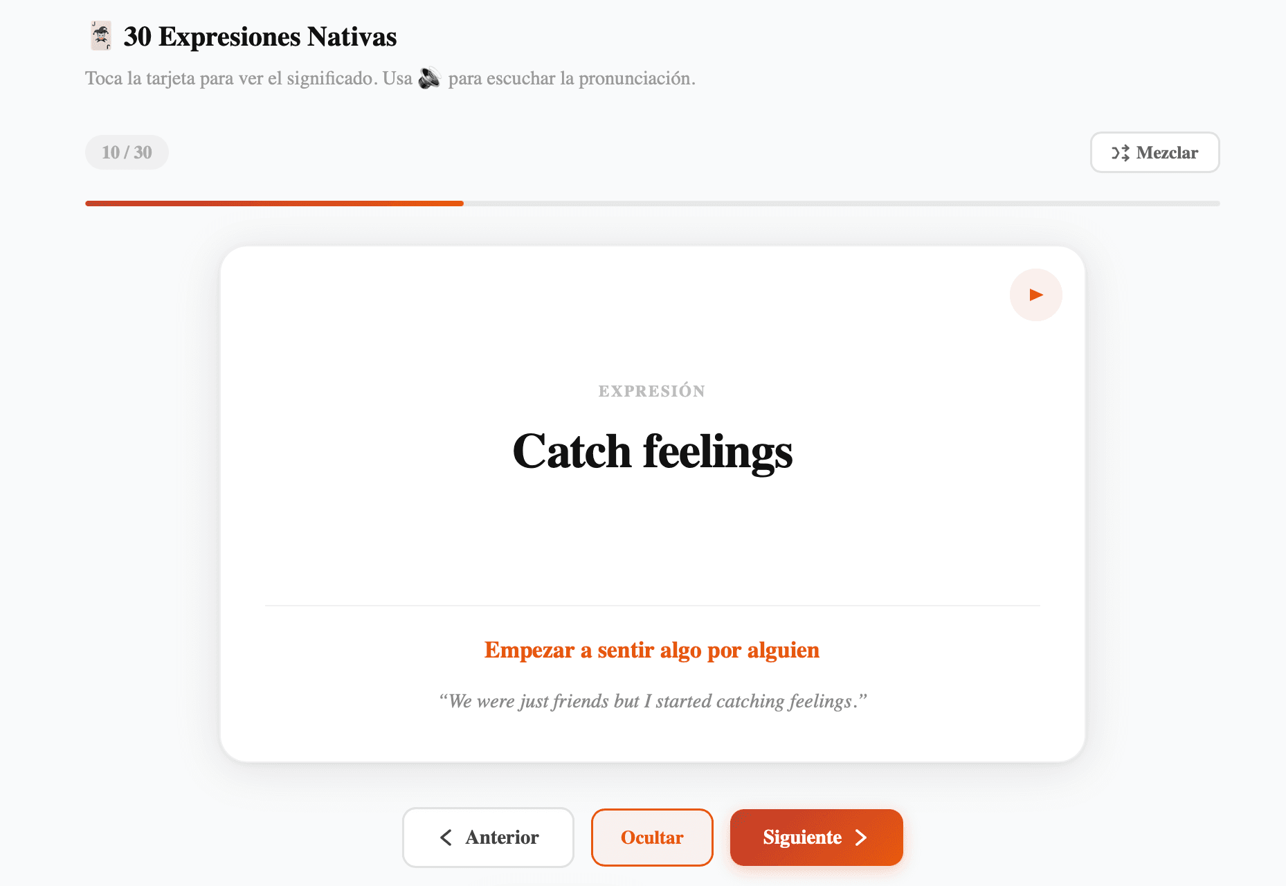 Flashcard: expresión nativa